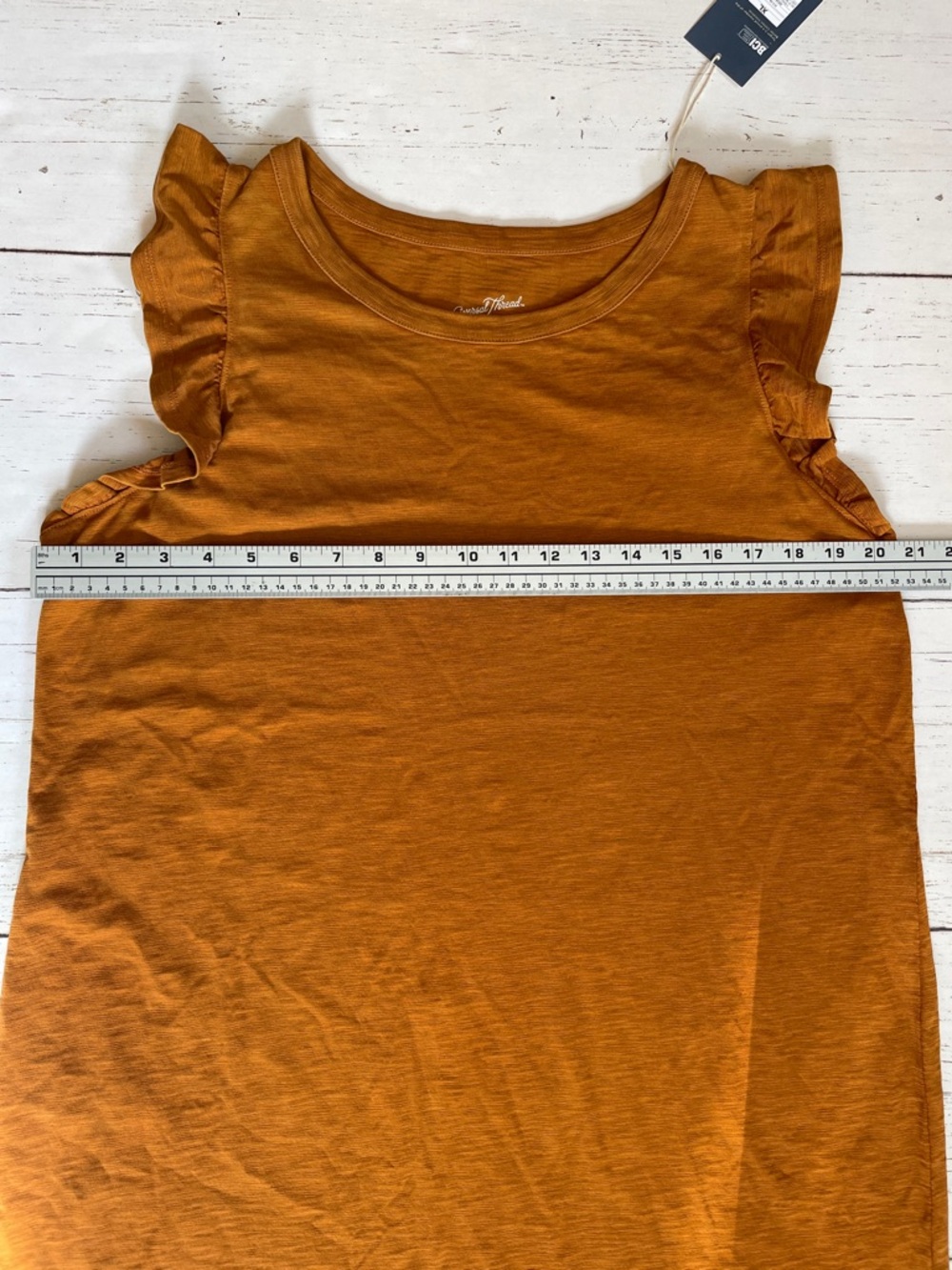Universal Thread Cotton Rust Ruffle Tank Dress, size XL, NWT - Picture 10 of 12